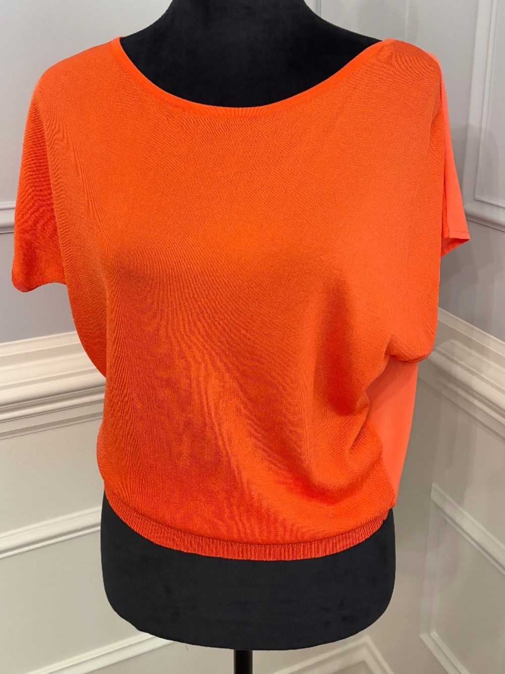 Calvin Klein orange blouse size small/petite